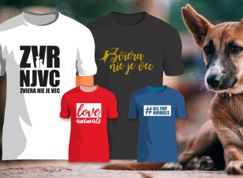 Tričká pre milovníkov zvieratiek, vyrobené zo 100 % bavlny – podporte skvelú myšlienku.