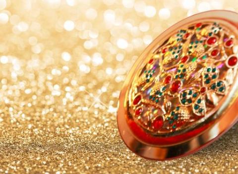 Kozmetické zrkadielko Praktický doplnok s krásnym zdobením