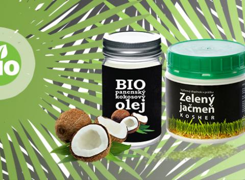 Vyskúšajte dary prírody Kokosový bio olej a 100% kosher zelený jačmeň 