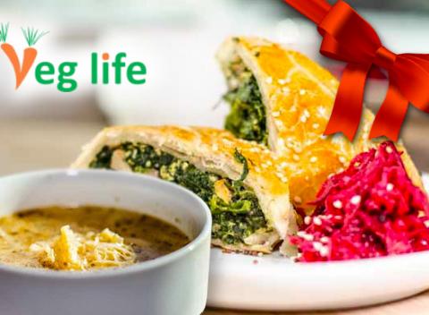 Poukážka na zdravé obedy Vegetariánske, vegánske a bezlepkové jedlo