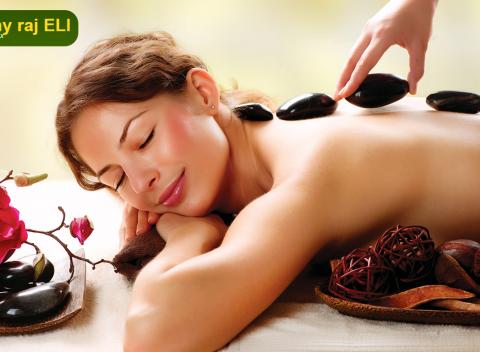 Užitesi luxusné uvoľnenie Hrejivá masáž lávovými kameňmi s  darčekom