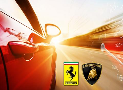 Jazda na športovom aute Vyskúšajte luxusné Lamborgini alebo Ferrari