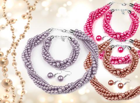 Perly sú stále trendy Elegantný trojdielny set šperkov z perál 