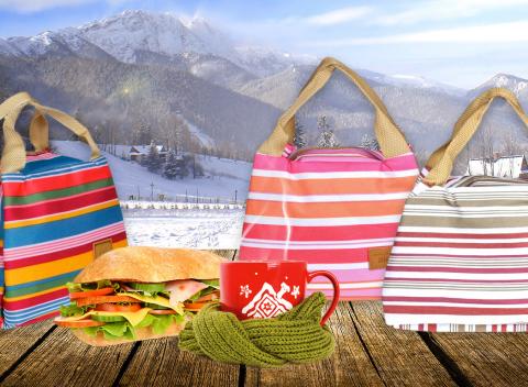 Štýlové termo tašky Praktická na prenos teplého či studeného jedla 