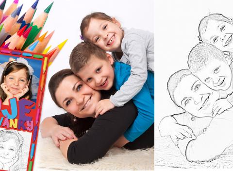 Krásny darček pre vaše deti Jedinečné omaľovanky s vlastnou fotografiou
