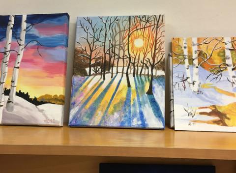 5-týždňový kurz maľby akrylom pre začiatočníkov a mierne pokročilých.