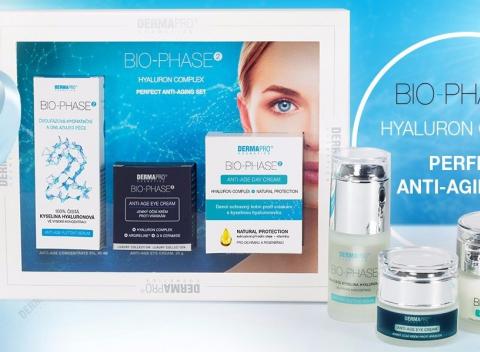 Luxusná darčeková kazeta s kyselinou hyalúronovou. Originálna kozmetika pre efektívnu omladzujúcu starostlivosť, ochranu a výživu pleti.