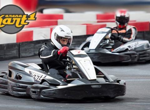 Skvelá jazda na motokárach na najväčšej indoor dráhe Kart One Arena. Zážitok na celý život, rýchlosť a šmyky v kontrolovanom prostredí.
