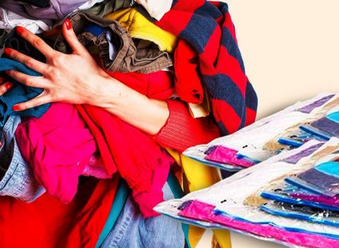 Dokonalý prehľad a poriadok vo vašom šatníku vám zabezpečia jedinečné vákuové obaly značky SlovPack - 4 kusy (80x60 cm).