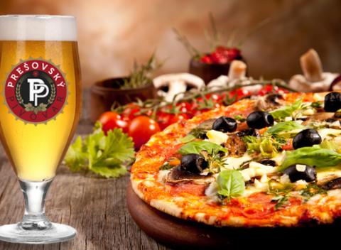 Pizza a orosené pivo podľa vlastného výberu. Navštívte prešovskú piváreň a pri milej spoločnosti si vychutnajte lahodné jedlo. 