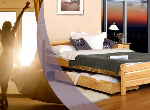 Aj vy môžete nerušene snívať na prvotriednej posteli. Kvalitné borovicové postele Júlia vrátane matracu, v rôznych rozmeroch a farbách.