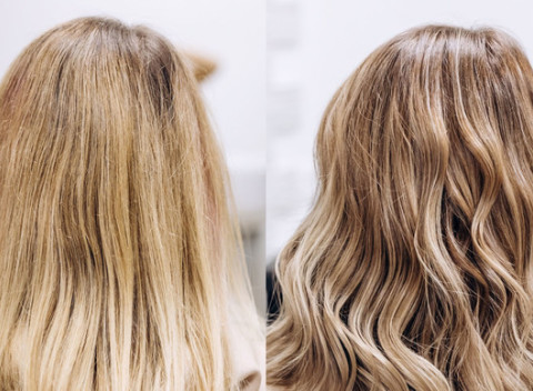 Nová žiarivá farba alebo melír so strihom alebo keratínová regeneračná kúra.