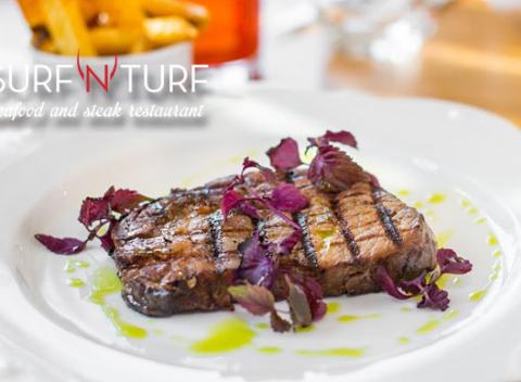 Vychutnajte si chutné plody mora či výborný steak! V Surf’N’Turf seafood & steak restaurant si na trojchodovom menu naozaj pochutíte.