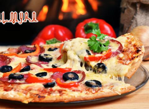 Keď zábava na Mlynoch, tak s plným bruchom! Vyberte si akúkoľvek pizzu v Palmyre a vychutnať si ju môžete aj na veľkej terase. 