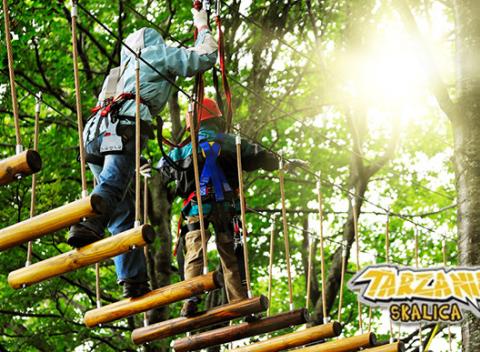 Vstup na lanovú trasu v lanovom parku TARZÁNIA Skalica. Užijete si jedinečnú zábavu s dávkou adrenalínu a skvelej zábavy. 