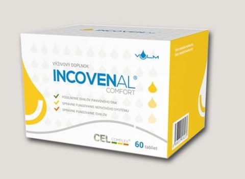 Výživový doplnok INCOVENAL® COMFORT 60 tbl, pre posilnenie svalov panvového dna. Riešenie problémov s únikom moču. 