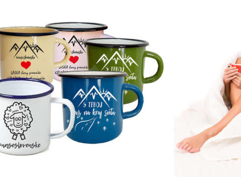 Smalťáčiky - praktický smaltovaný hrnček s originálnym dizajnom od slovenských tvorcov.