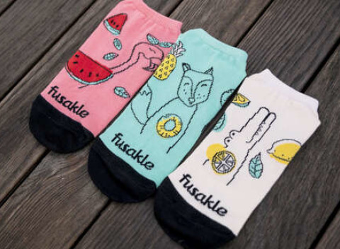 Veselé členkáče Fusakle - členkové ponožky,  ideálne na teplé dni, na šport, do tenisiek.