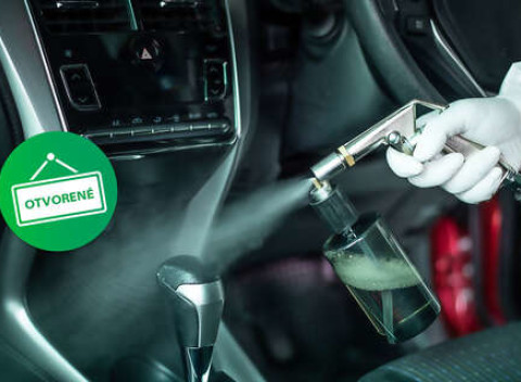 Kompletné umytie osobného auta + dezinfekcia interiéru, s ktorou sa zbavíte vírusov a baktérií.