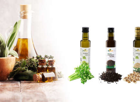 Bio oleje lisované za studena - zachované všetky dôležité vitamíny a minerálne látky.