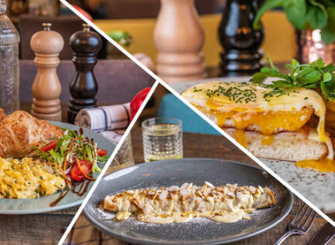 Francúzske raňajkové menu v útulnej reštaurácii Le Papillon v srdci Bratislavy.