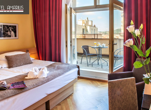 Praha: Romantický pobyt pre dvoch v Hoteli Amarilis**** s privátnym wellness alebo degustačným menu.