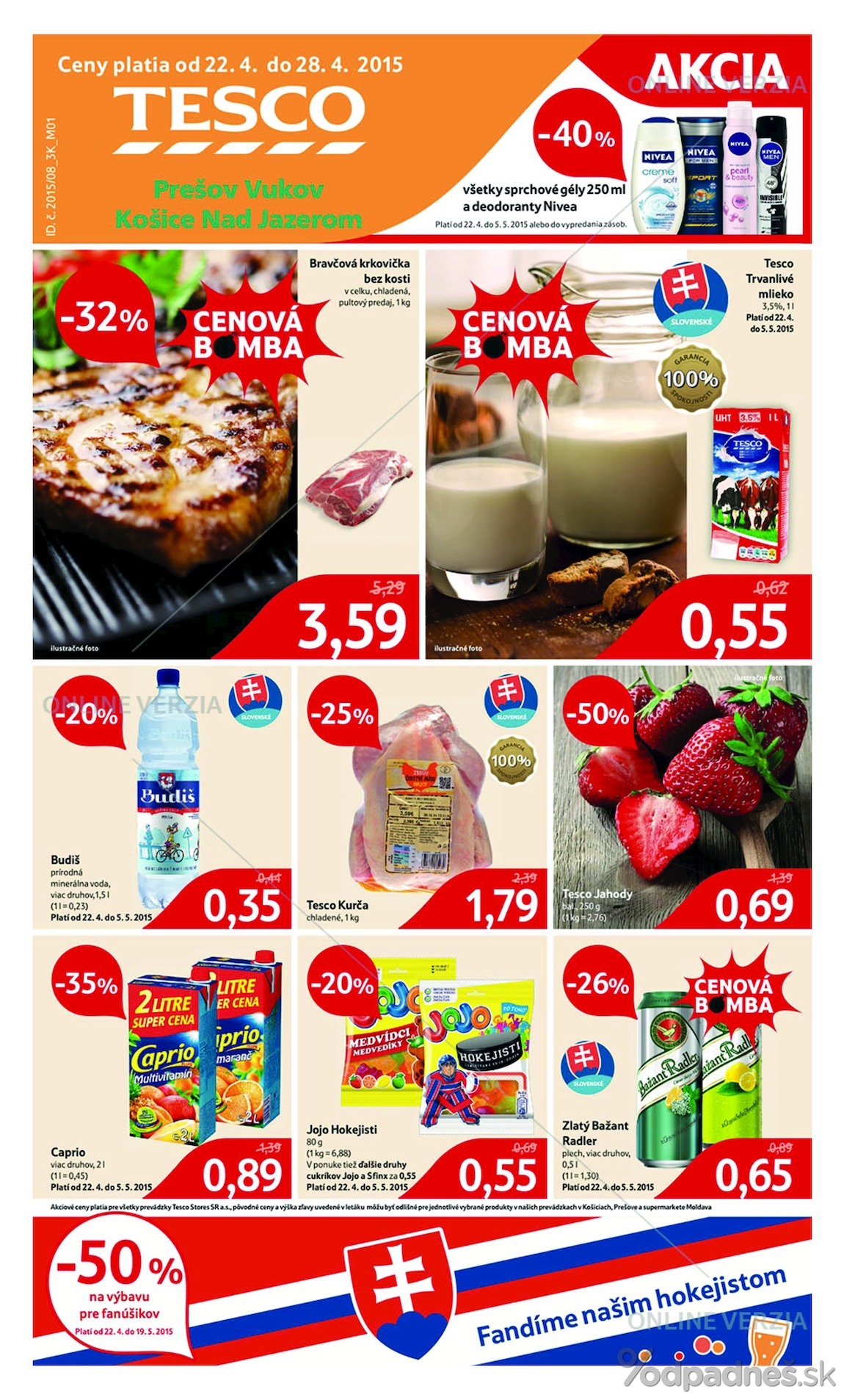 1. stránka Tesco letáku