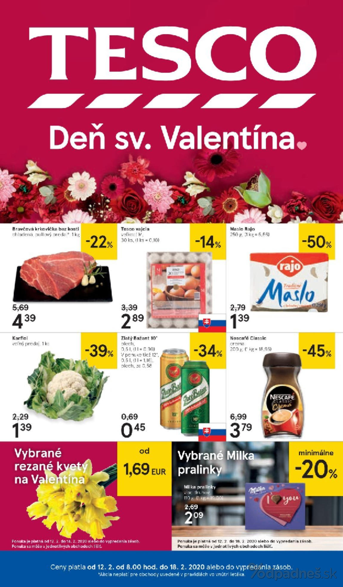 1. stránka Tesco letáku