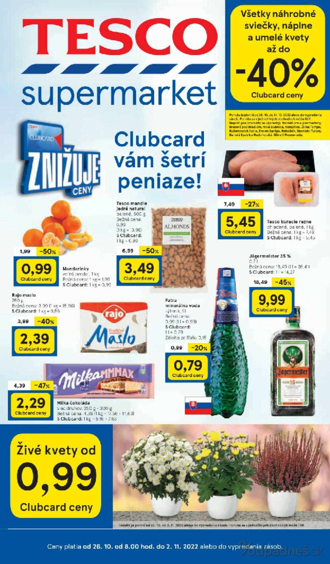 1. stránka Tesco letáku