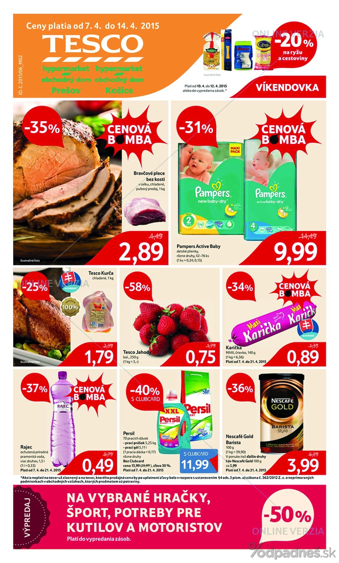 1. stránka Tesco letáku