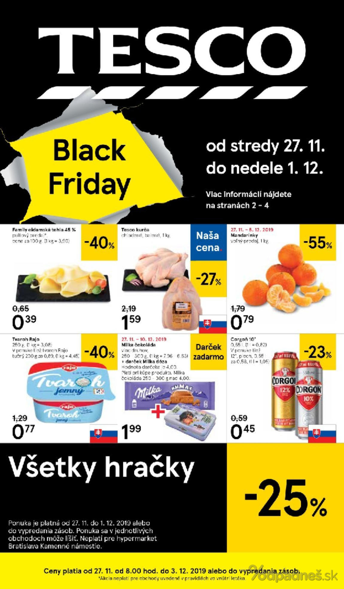 1. stránka Tesco letáku