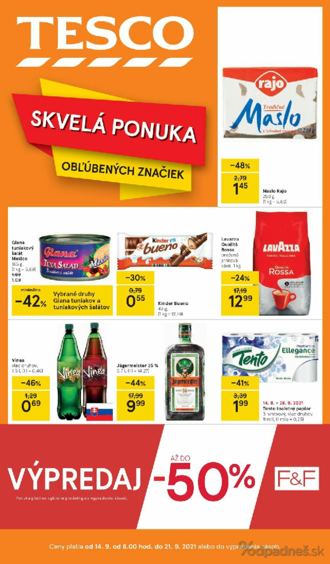 1. stránka Tesco letáku