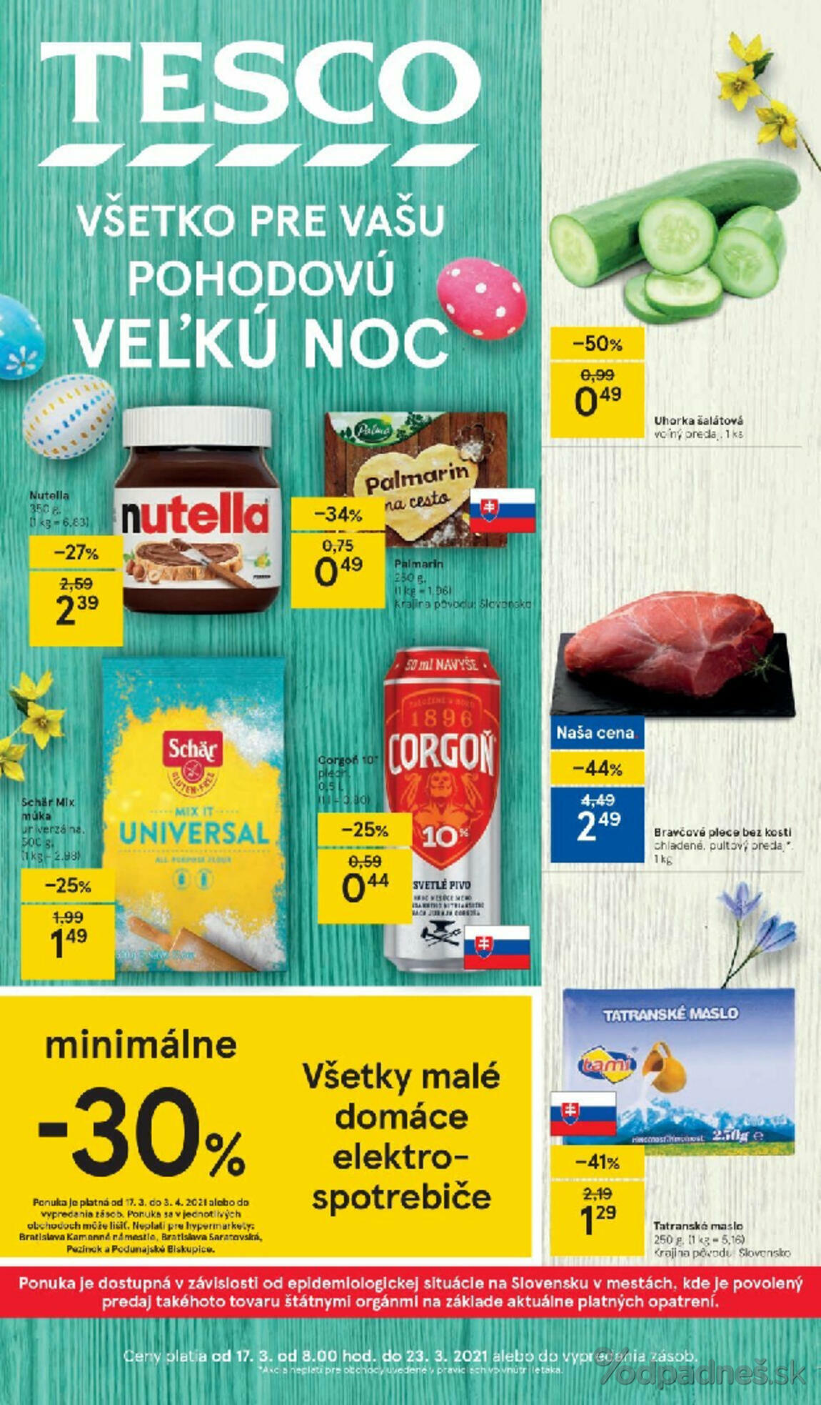 1. stránka Tesco letáku
