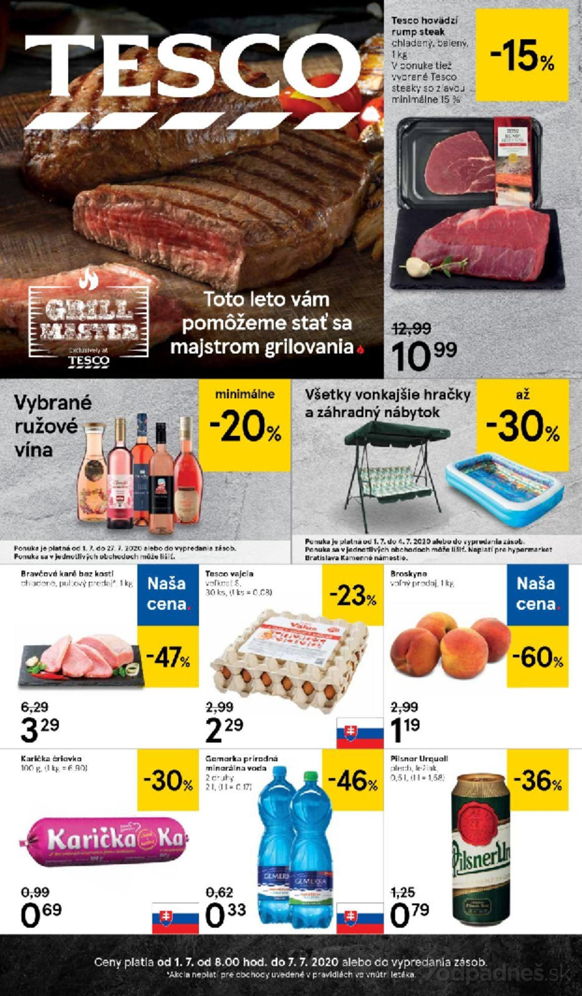 1. stránka Tesco letáku