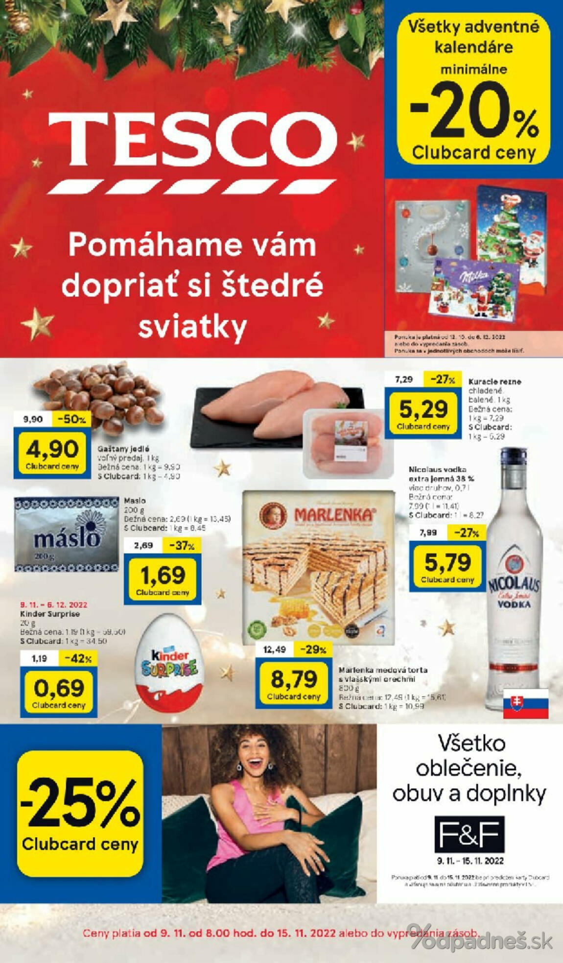1. stránka Tesco letáku