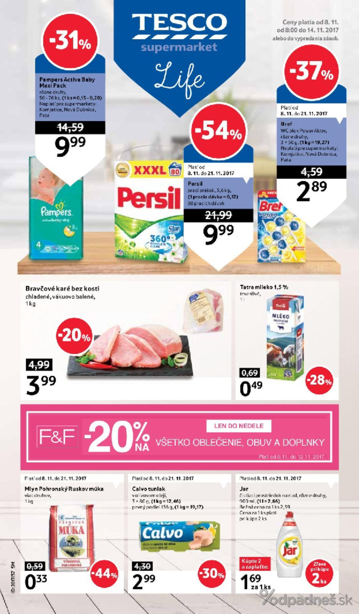 1. stránka Tesco letáku