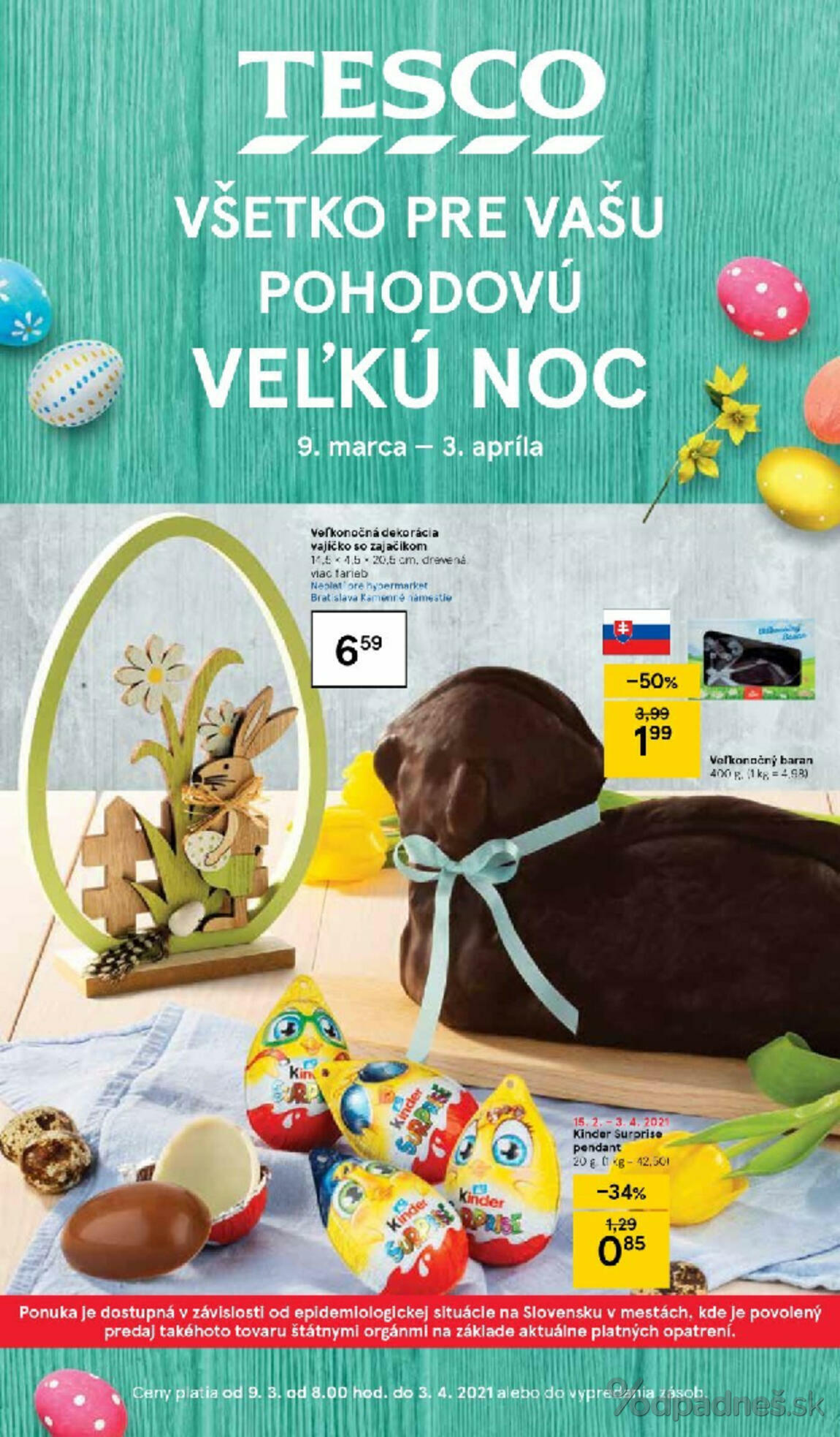 1. stránka Tesco letáku
