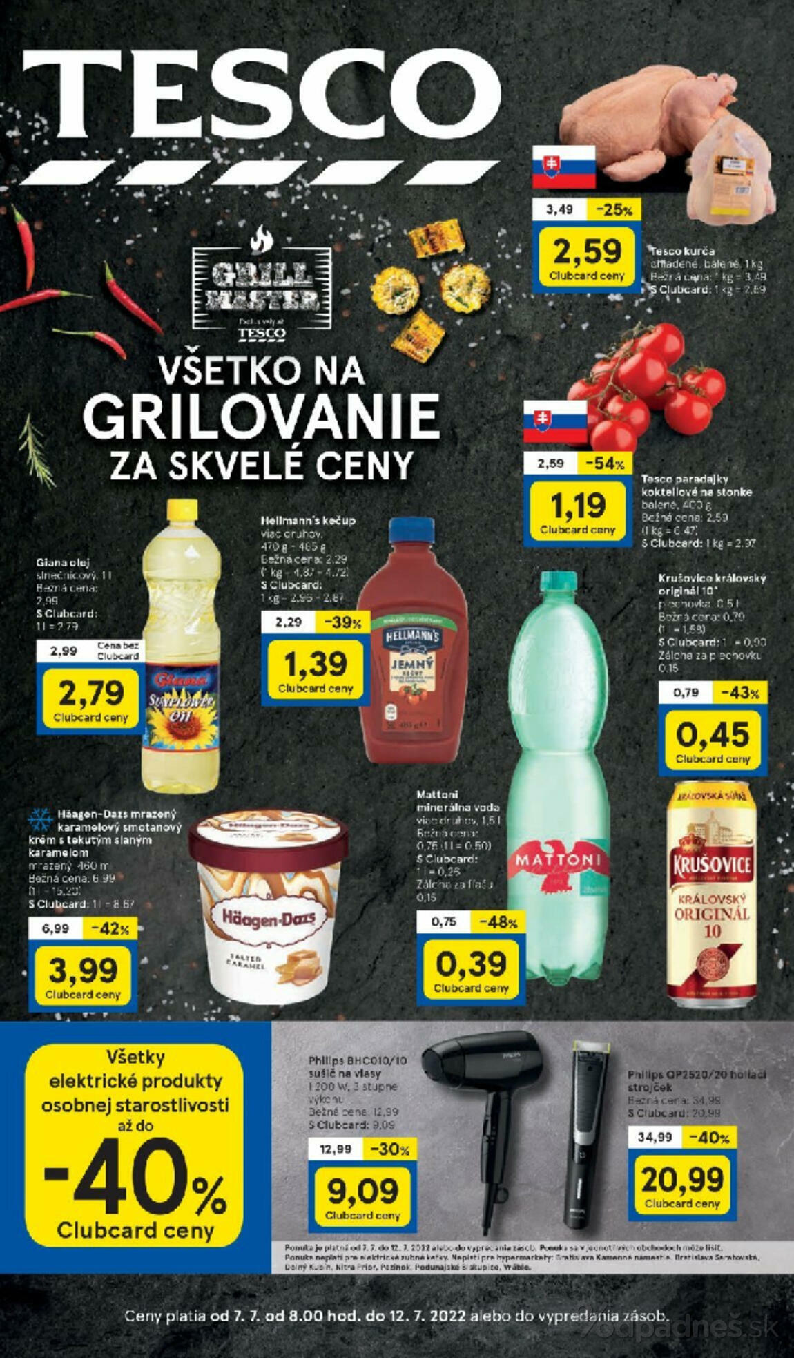 1. stránka Tesco letáku