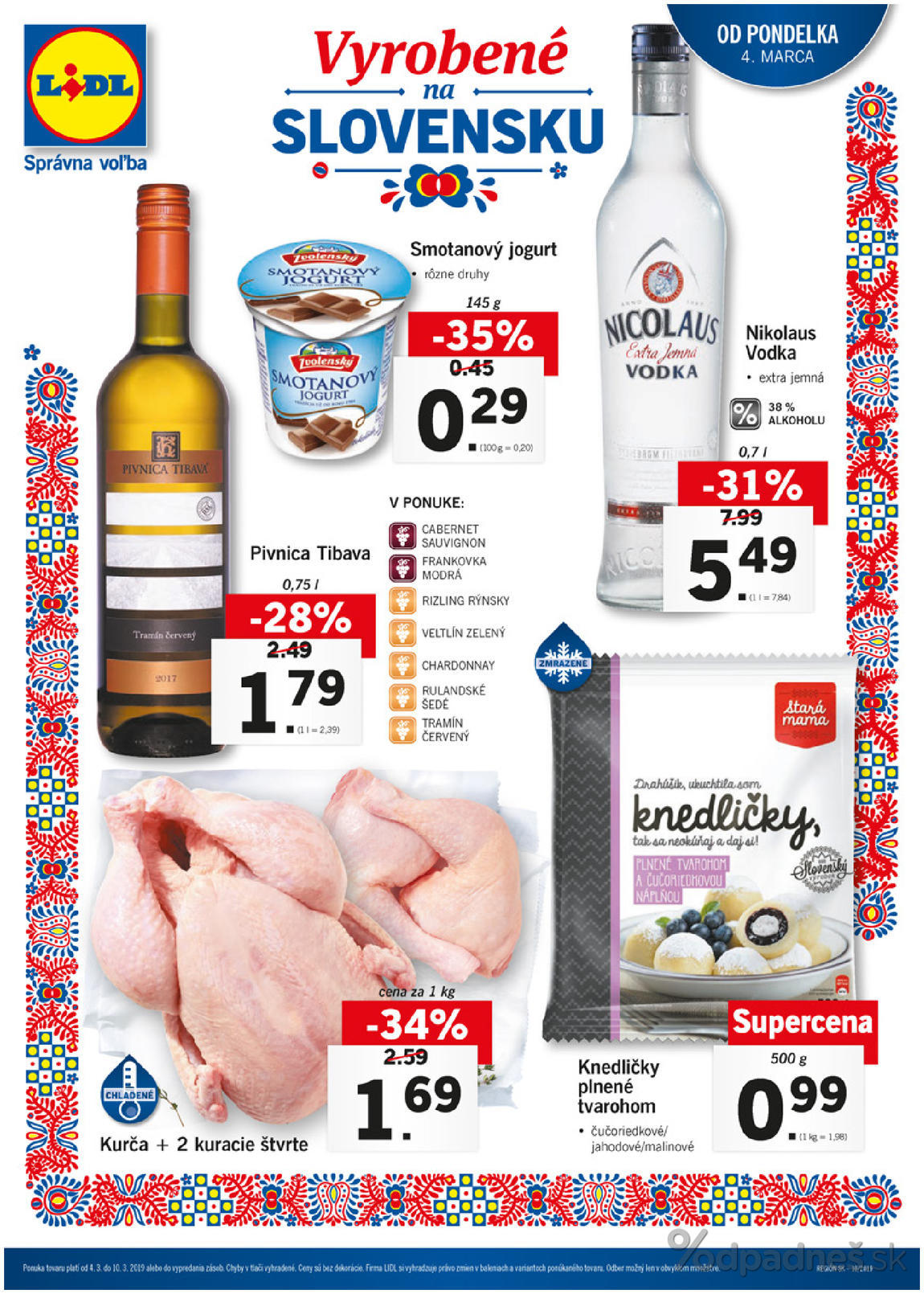 1. stránka Lidl letáku