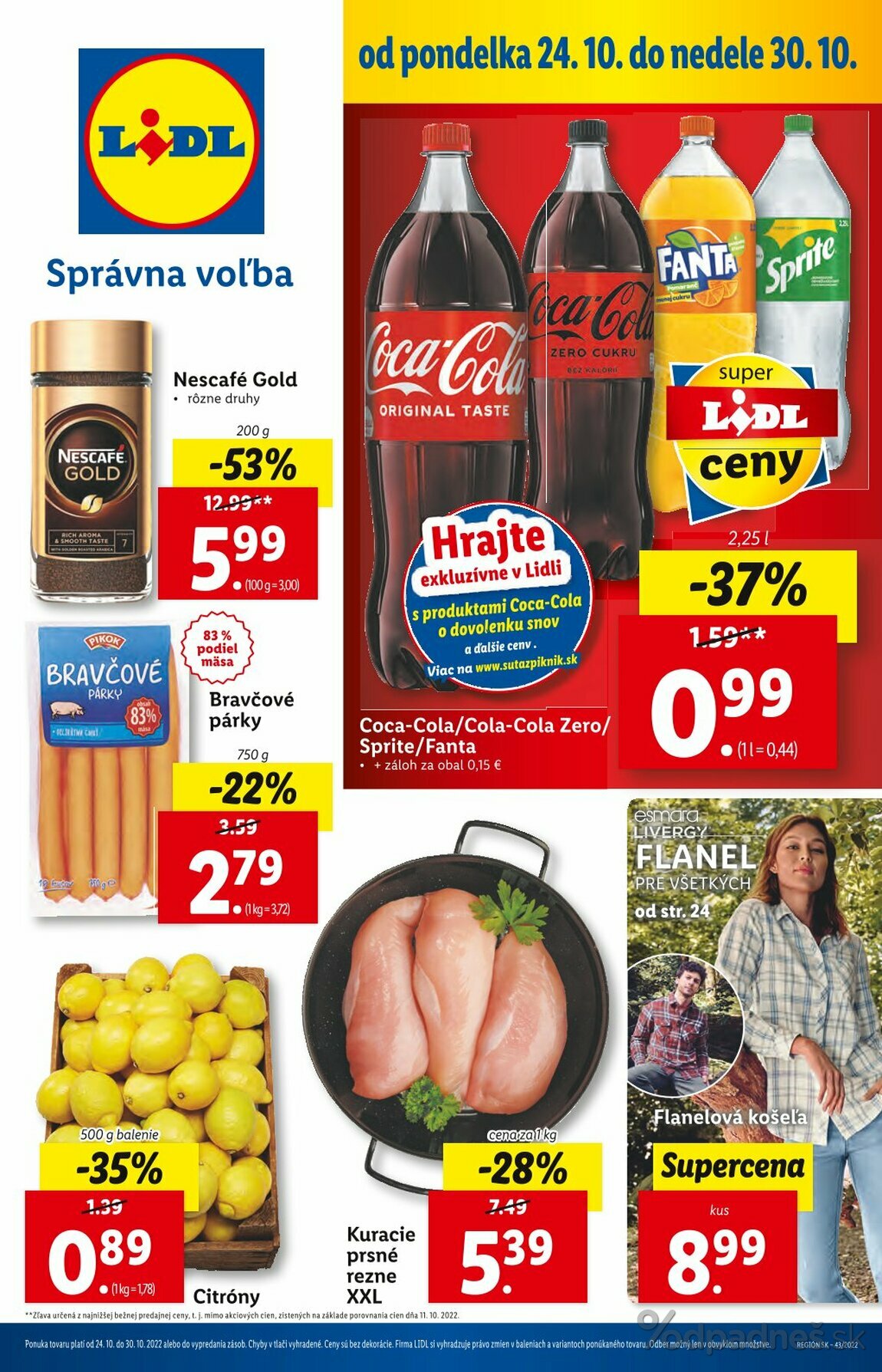 1. stránka Lidl letáku