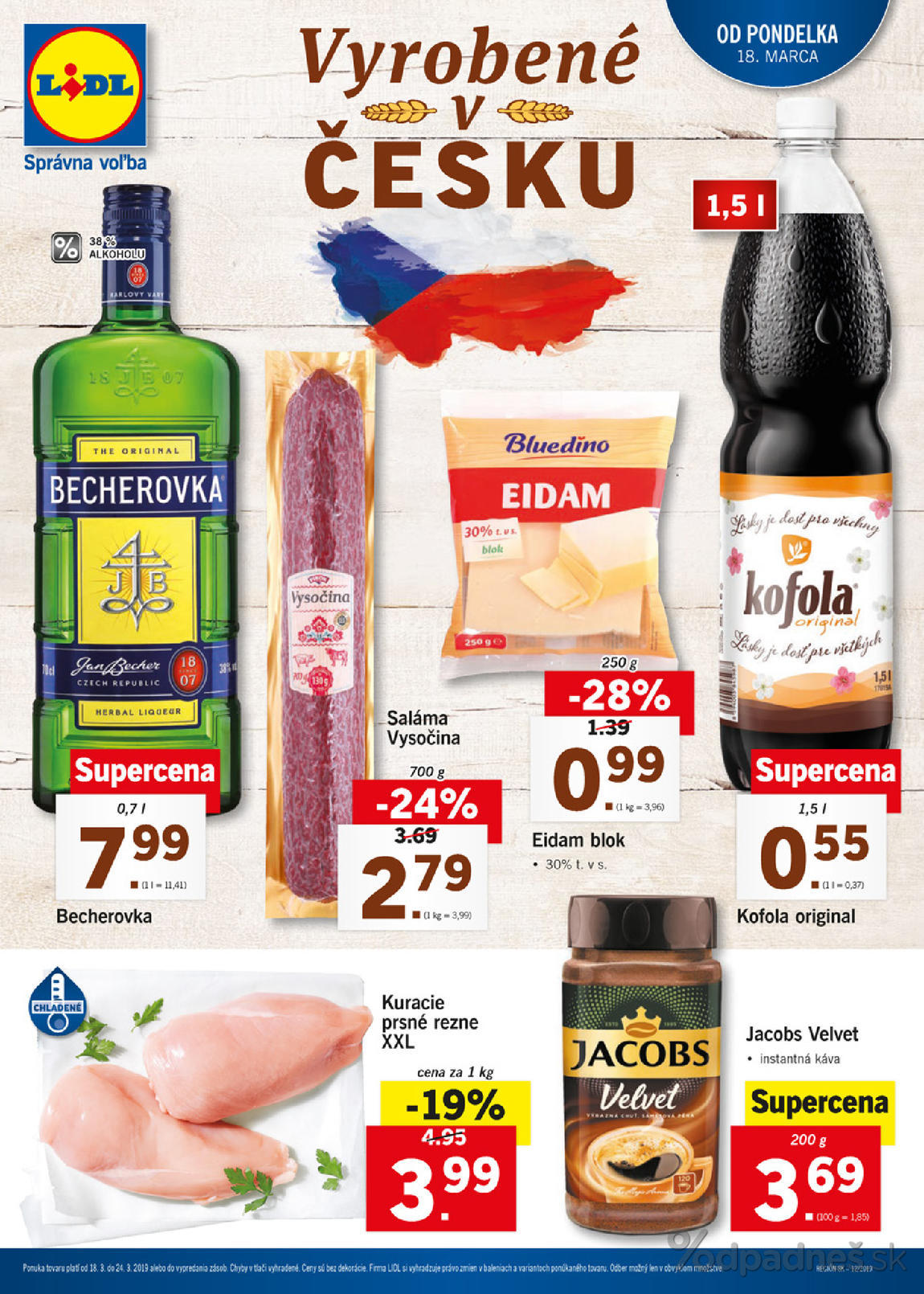 1. stránka Lidl letáku