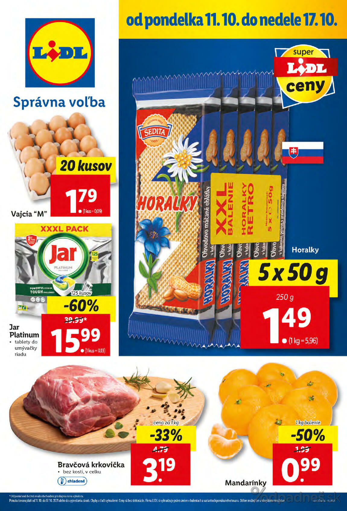 1. stránka Lidl letáku