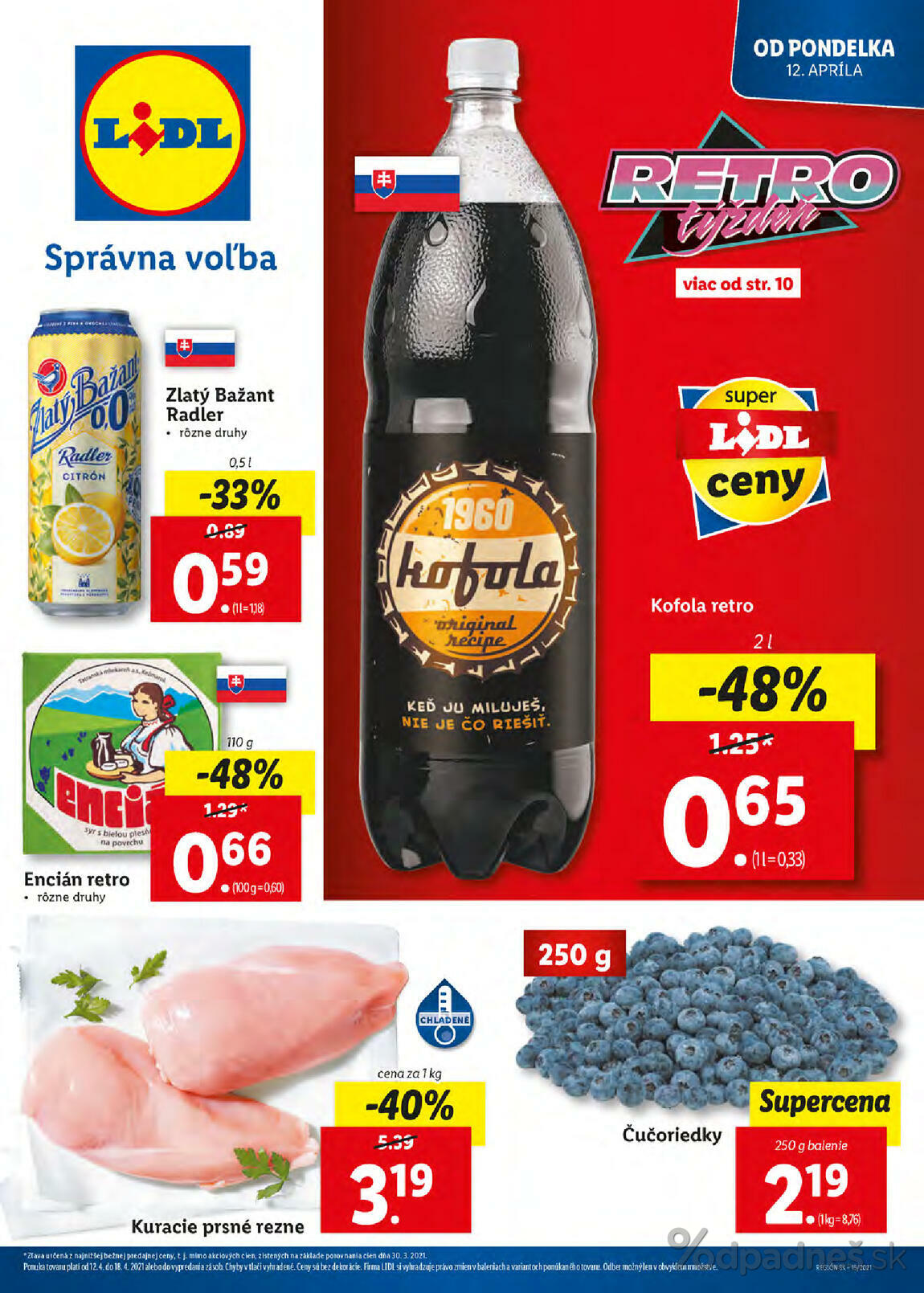 1. stránka Lidl letáku