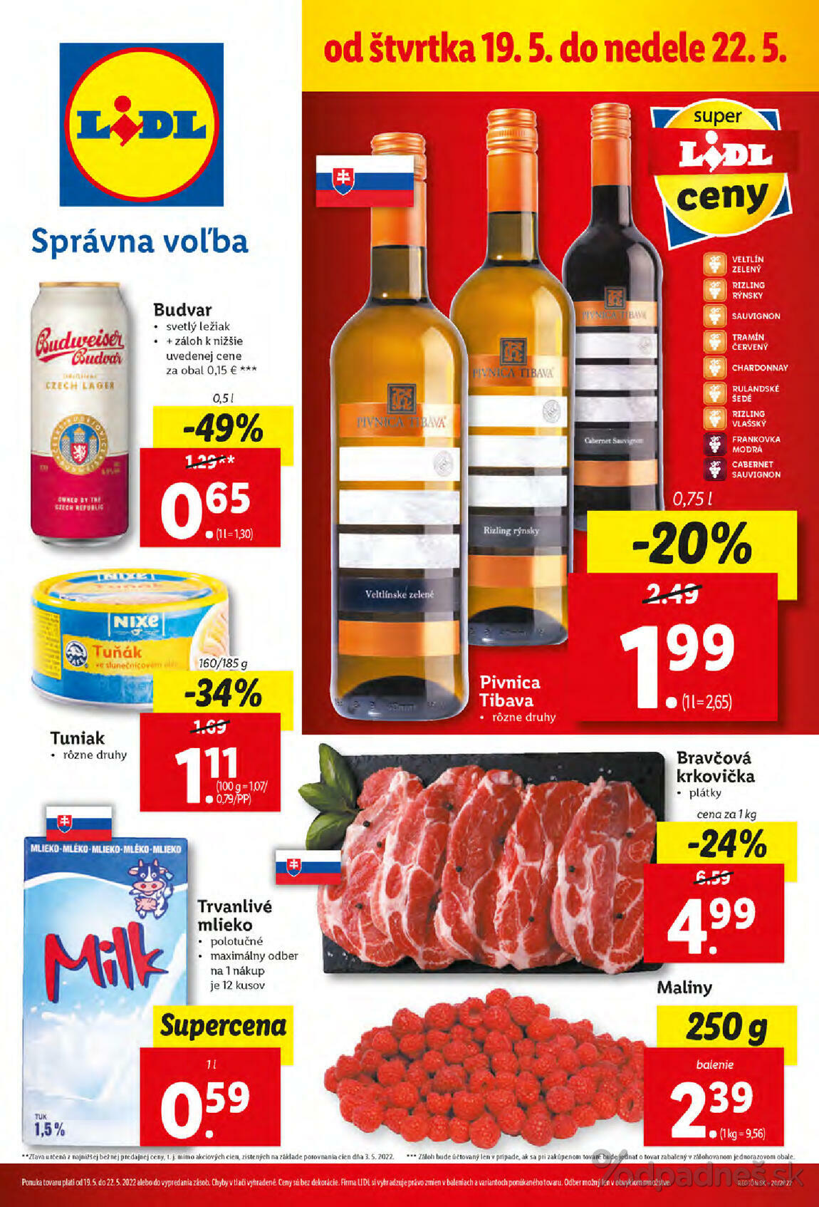 1. stránka Lidl letáku
