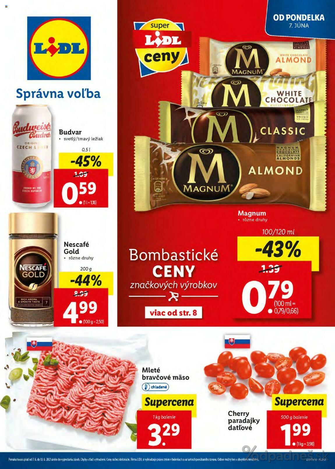 1. stránka Lidl letáku