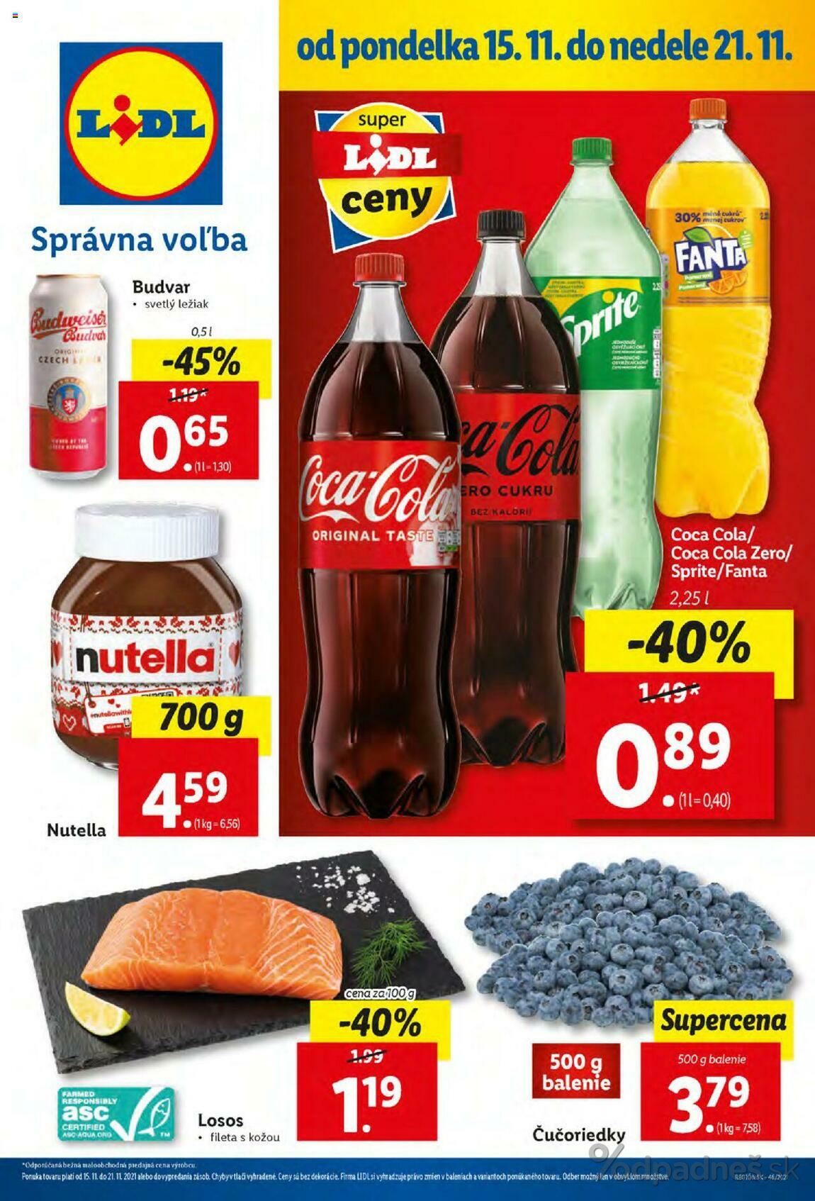 1. stránka Lidl letáku