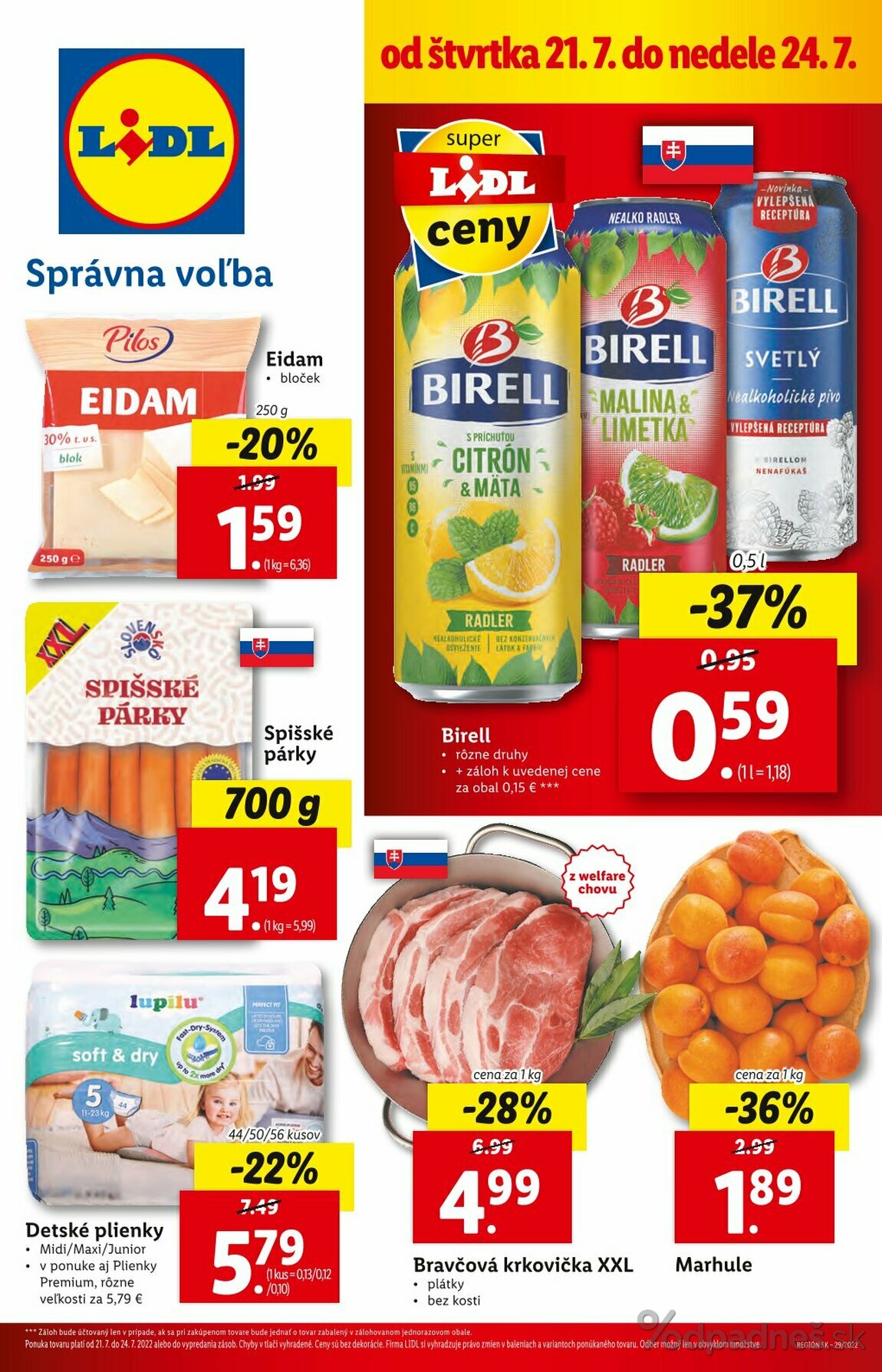 1. stránka Lidl letáku