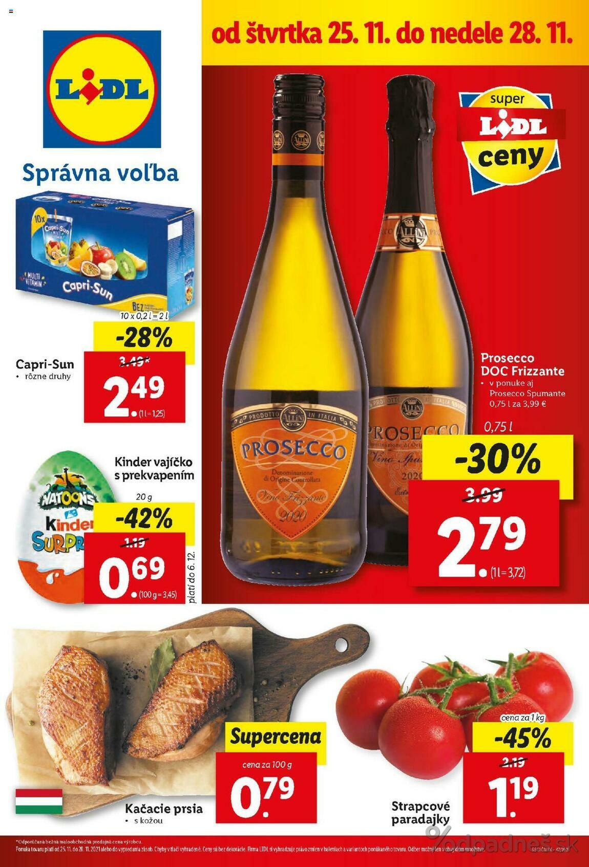1. stránka Lidl letáku