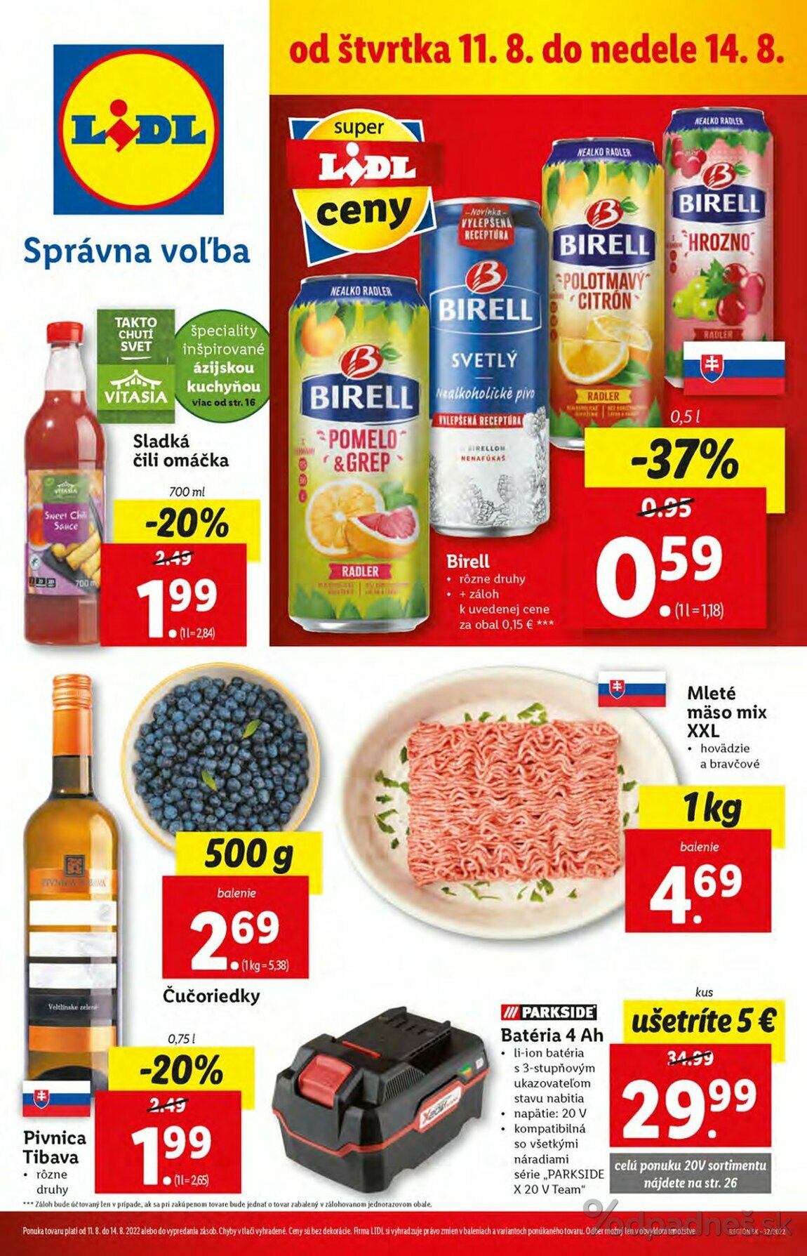 1. stránka Lidl letáku