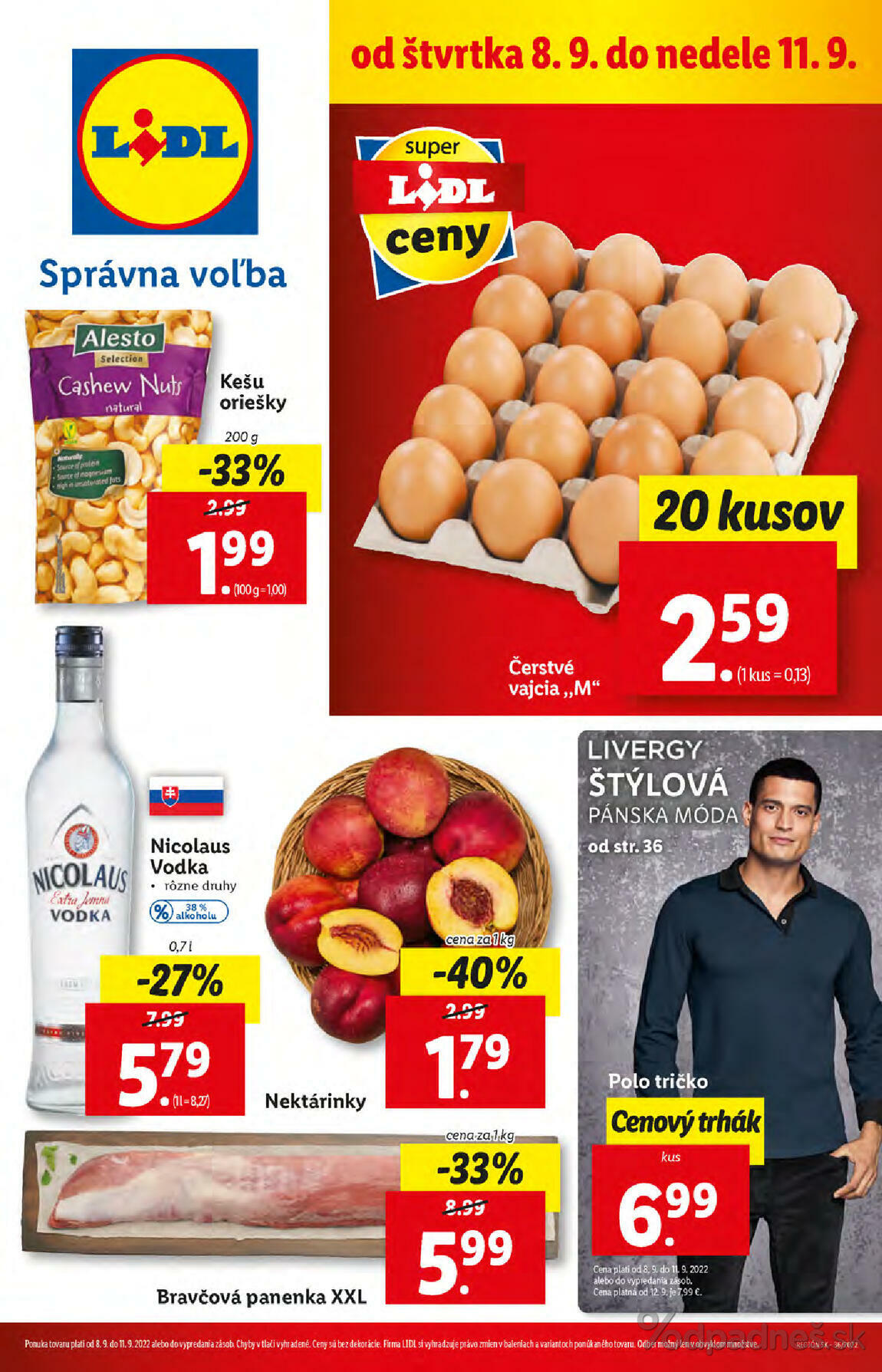 1. stránka Lidl letáku